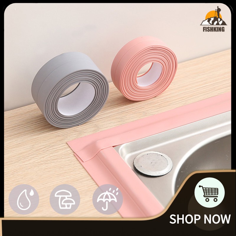 FIKI-adhesive Caulk Strip Moisture-proof Anti-mold Waterproof Caulking Tape for Kitchen Countertop Edge Protector Sealing Strip