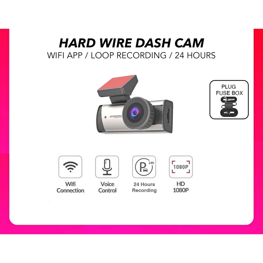 WiFi Car Camera Dash Cam 1080P FHD Video Cam Recorder Clear Night