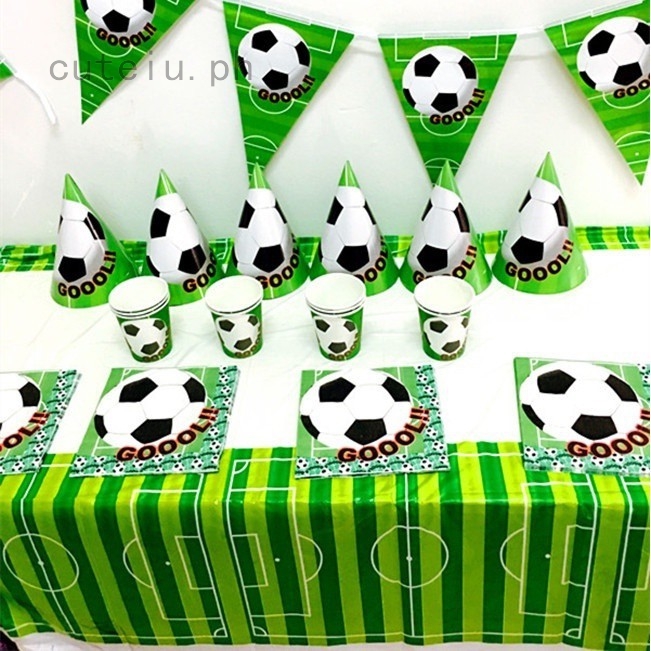 New Football Soccer Theme Party Decorations Kids Birthday Baby