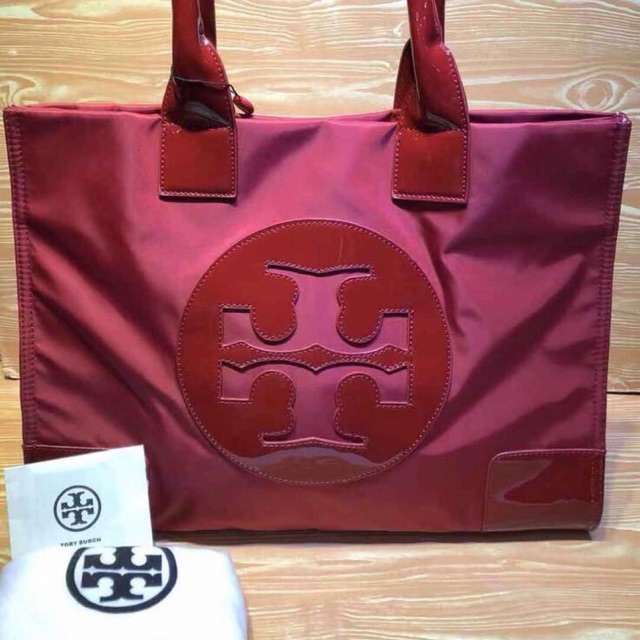 Tory Burch Ella Patent Nylon Tote bag | Shopee Philippines