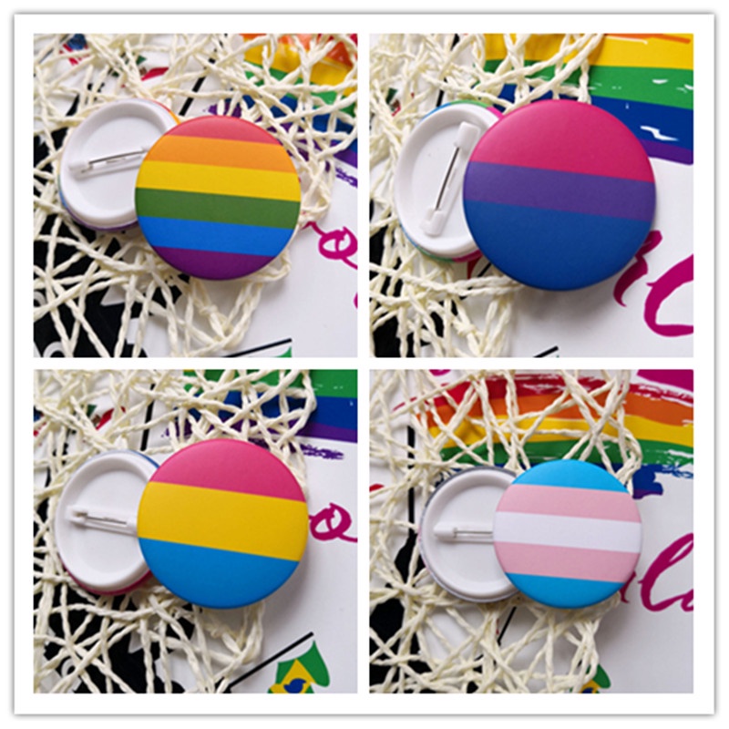 New Transgender Pride Rainbow Gay Intersex Asexual Pride Lapel Pins Love Is Bisexual Pansexual