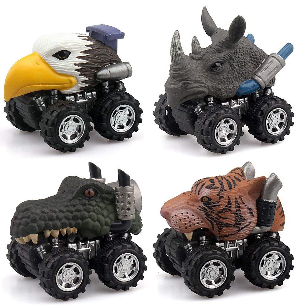 dinosaur pull back car