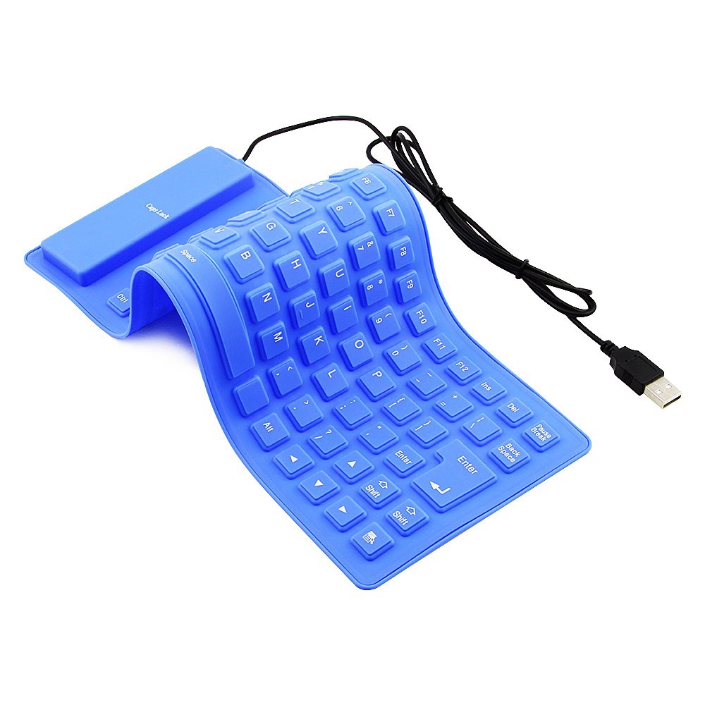 Foldable Flexible Silicone Wired Keyboard Waterproof Portable 85 keys