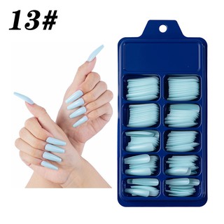 With Glue 100pcs Nail Design Coffin Ballerina Nail Tips Long Stiletto False Nails Tips Full Cover Diy Acrylic Nail Kit Fake Nails Shopee Philippines