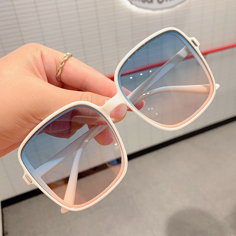 European and American trend sunglasses female concave sunglasses oval