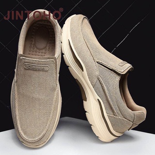 Men's Casual Shoes Canvas Breathable Loafers Men 2021 New Male Comfortable Outdoor Walking Shoes Classic Loafers Men Sneakers
