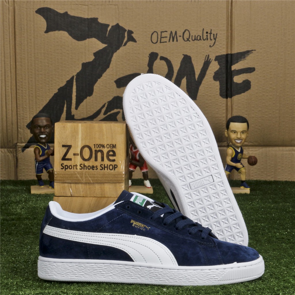 puma sneakers blue and white