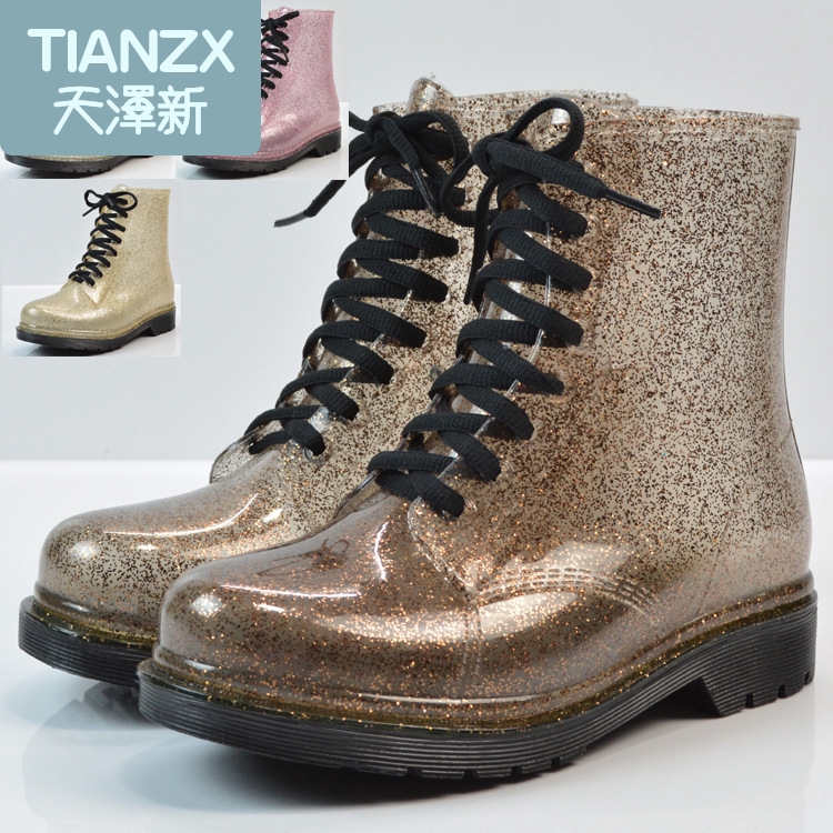 transparent martin rain boots