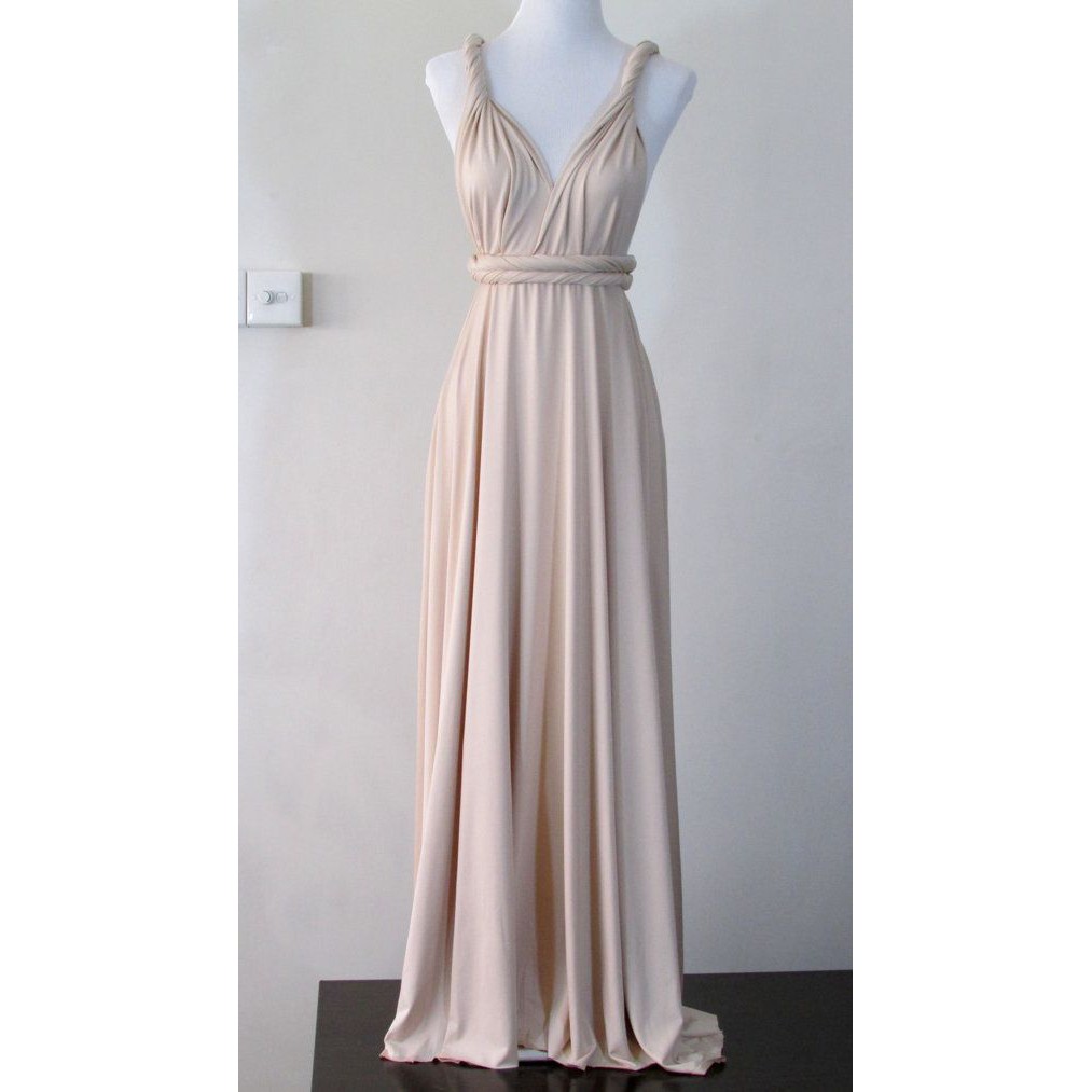 beige day dress