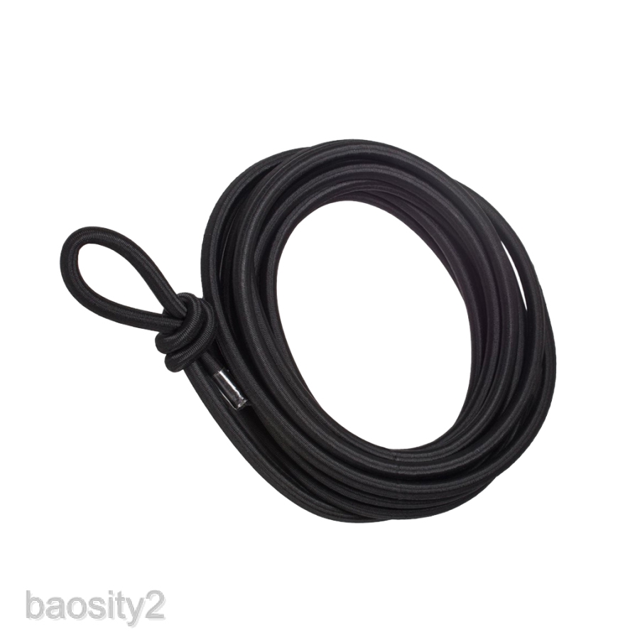 5mm x 5 Meters Black Elastic Bungee Rope Heavy Duty Shock Cord Roof Tie ...