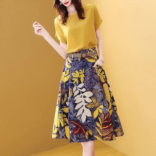 full midi skirt and top set