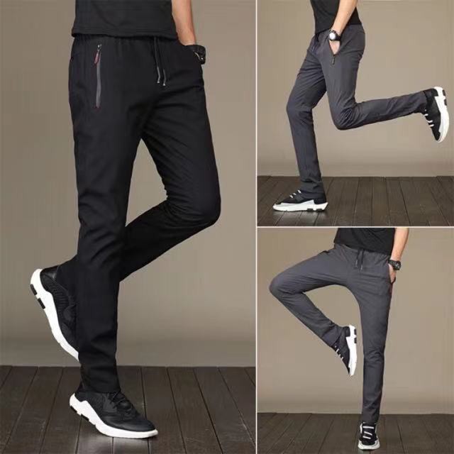 8021 Men's Pants Plain Fashion Trend Korean Style Quick-Drying Pants ...