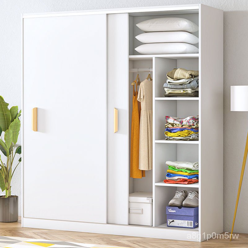 Wardrobe Push-Pull Solid Wood Plate Simple Storage Cabinet Cabinet ...