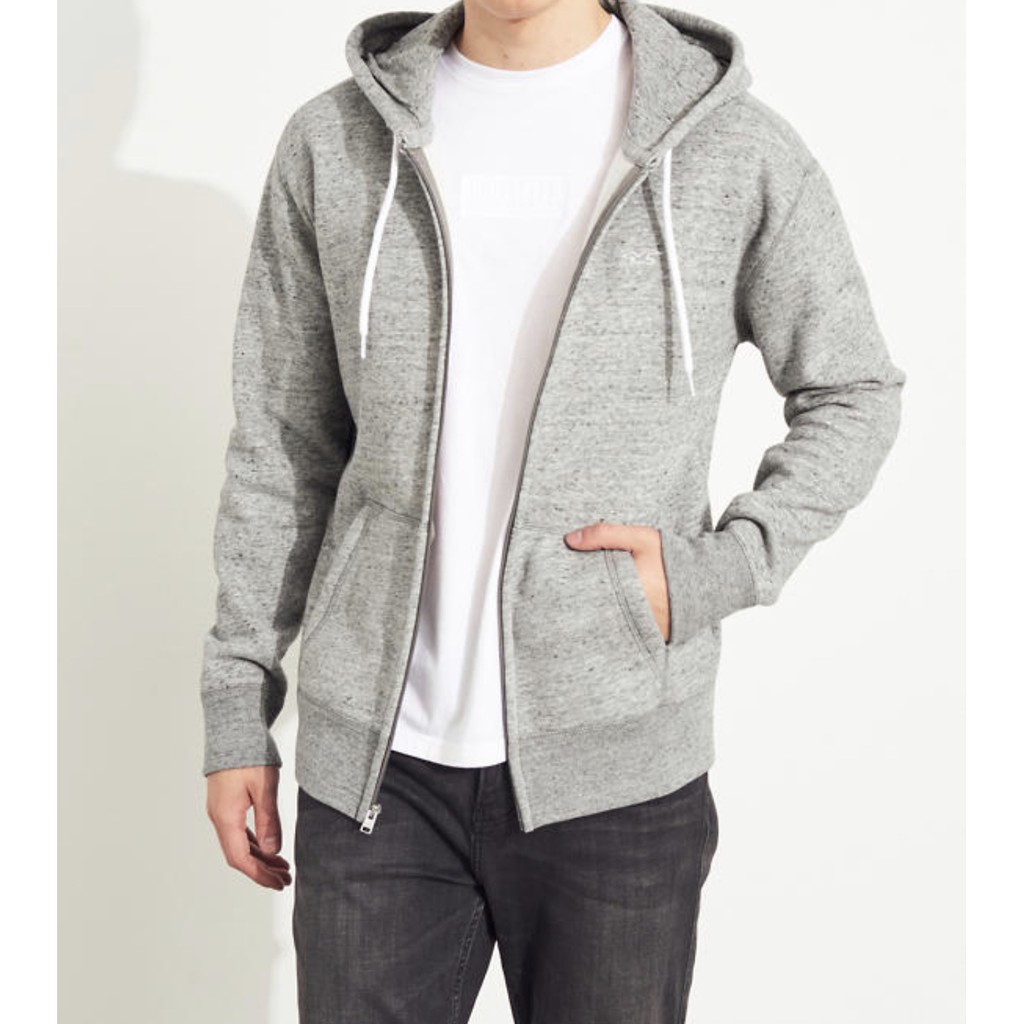 hollister full zip icon hoodie