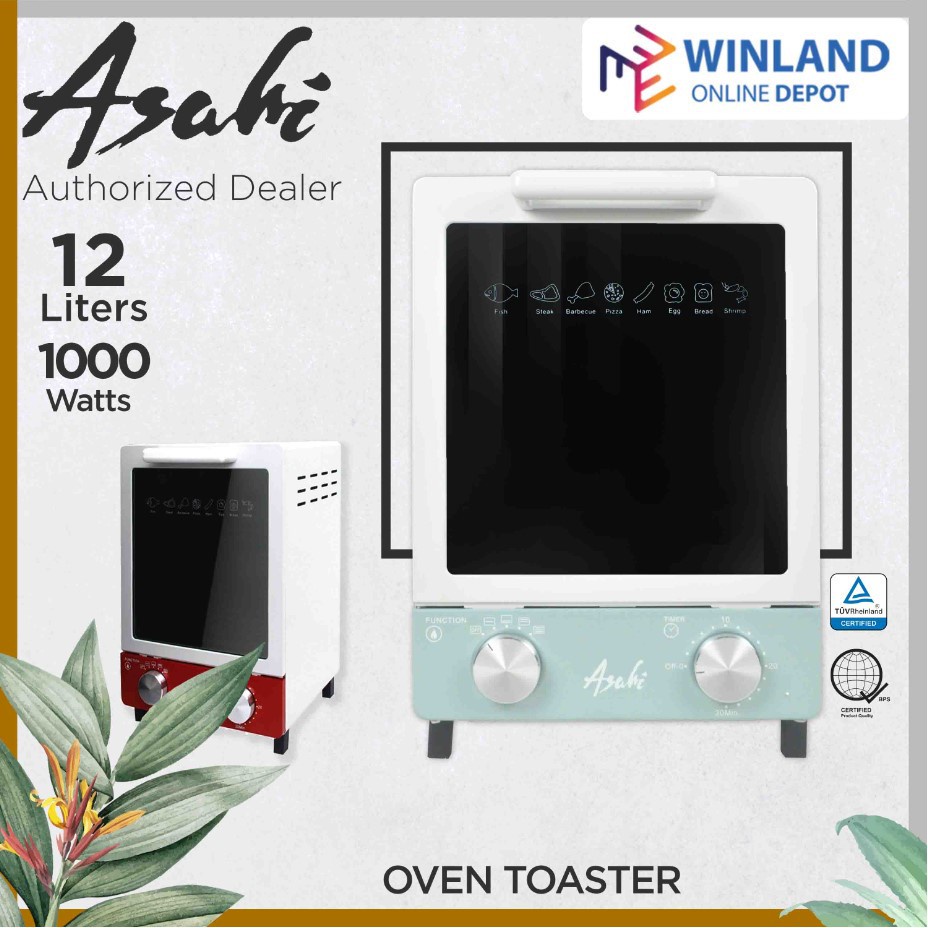 ASAHI by Winland OT-1211 Oven Toaster Toast Bake Roast Defrost Re-heat ...