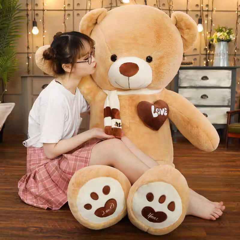 Sunny Human Size Teddy bear with scarf | Shopee Philippines