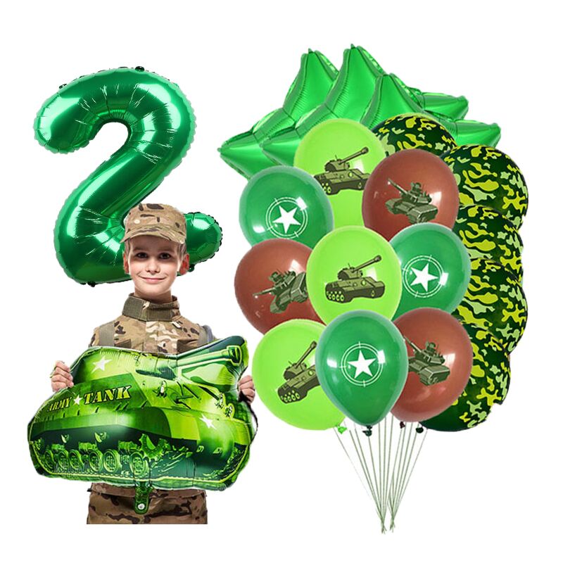 30pcs/set Military Camouflage Party Theme Brithday Party Camo Ballons ...