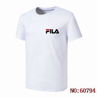 Fila LOGO Round Neck White T-shirt Mens and Women tshirt （M L XL ...