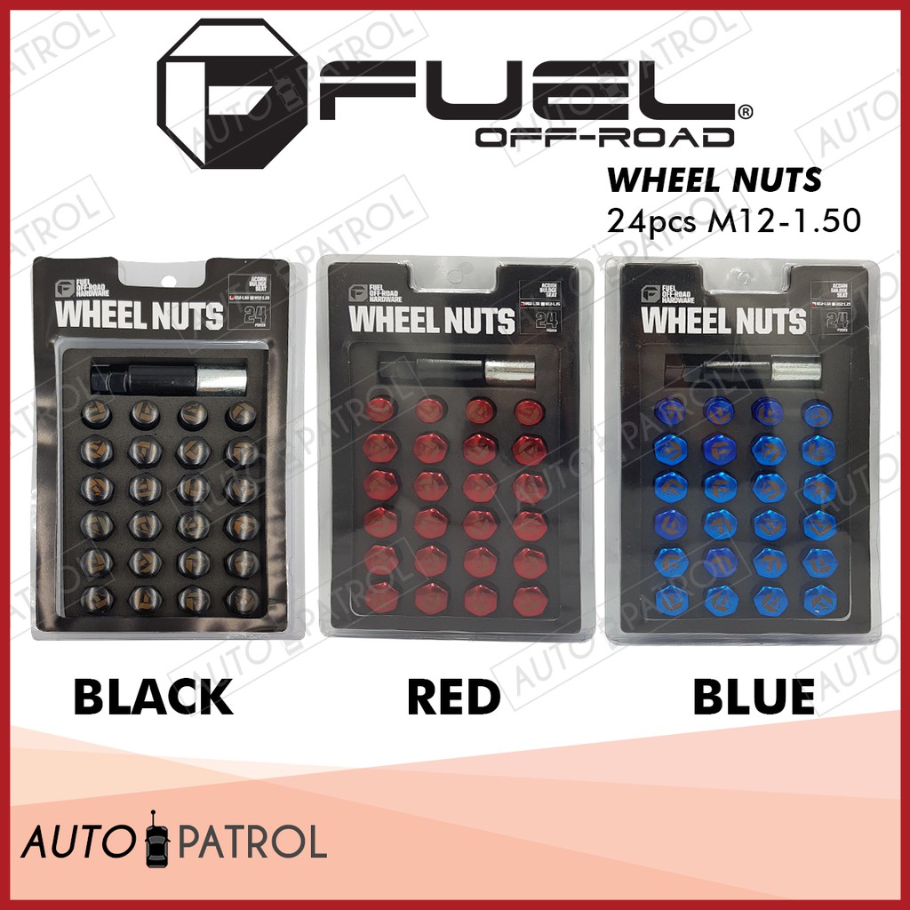 Fuel Off Road Lug nuts Original Made in USA 1.50 24pcs with Hex adaptor
