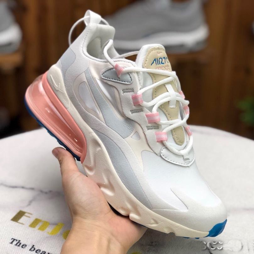 Nike Air Max 270 React Running Shoes For Women White Pink Shopee Philippines
