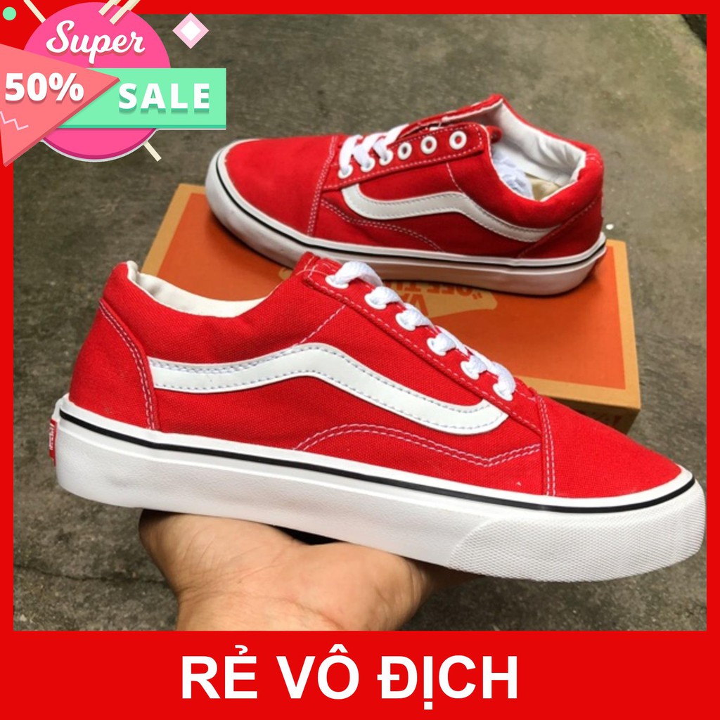 [With Box And Shoelaces As Gift] OLD Sneakers In Red For Unisex