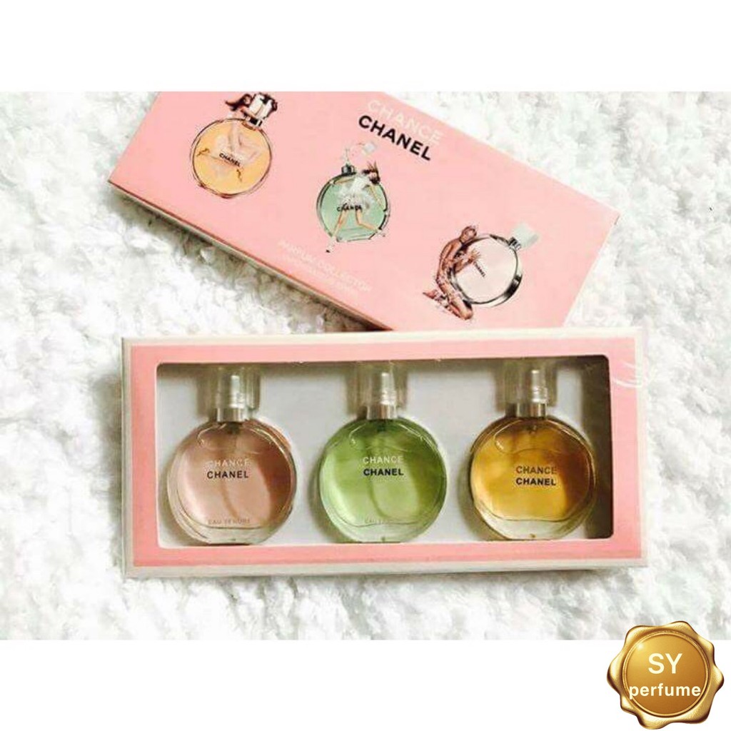 Chanel Perfume Gift Set For Women 3in1 25ml X 3Pink, Green , Gold  alentine's Day tester | Shopee Philippines