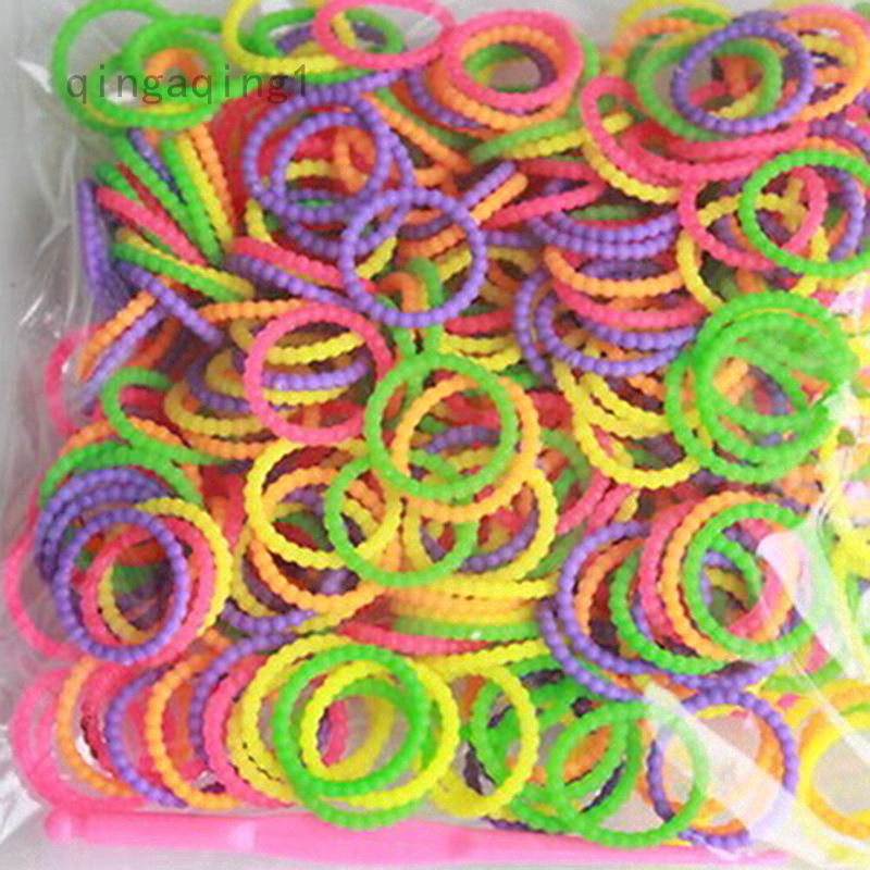 small coloured elastic bands