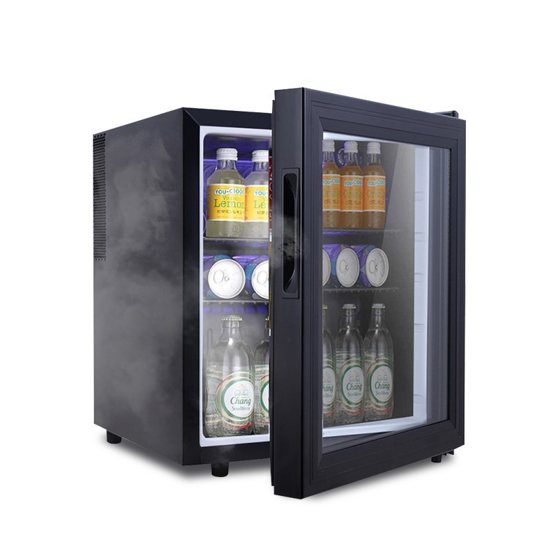 Thermoelectric 42L mini fridge 60 Can Low noise mini bar Glass Door