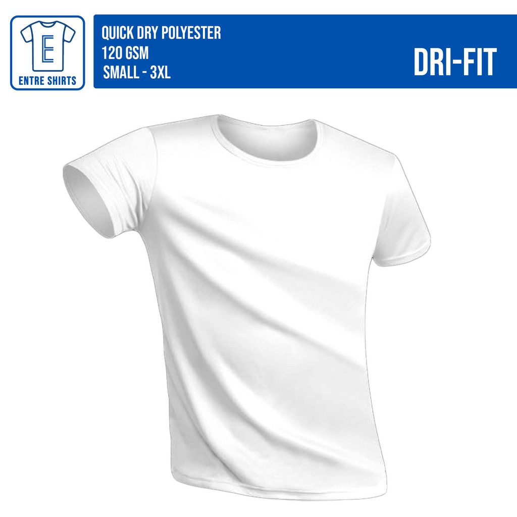 plain white dri fit t shirt