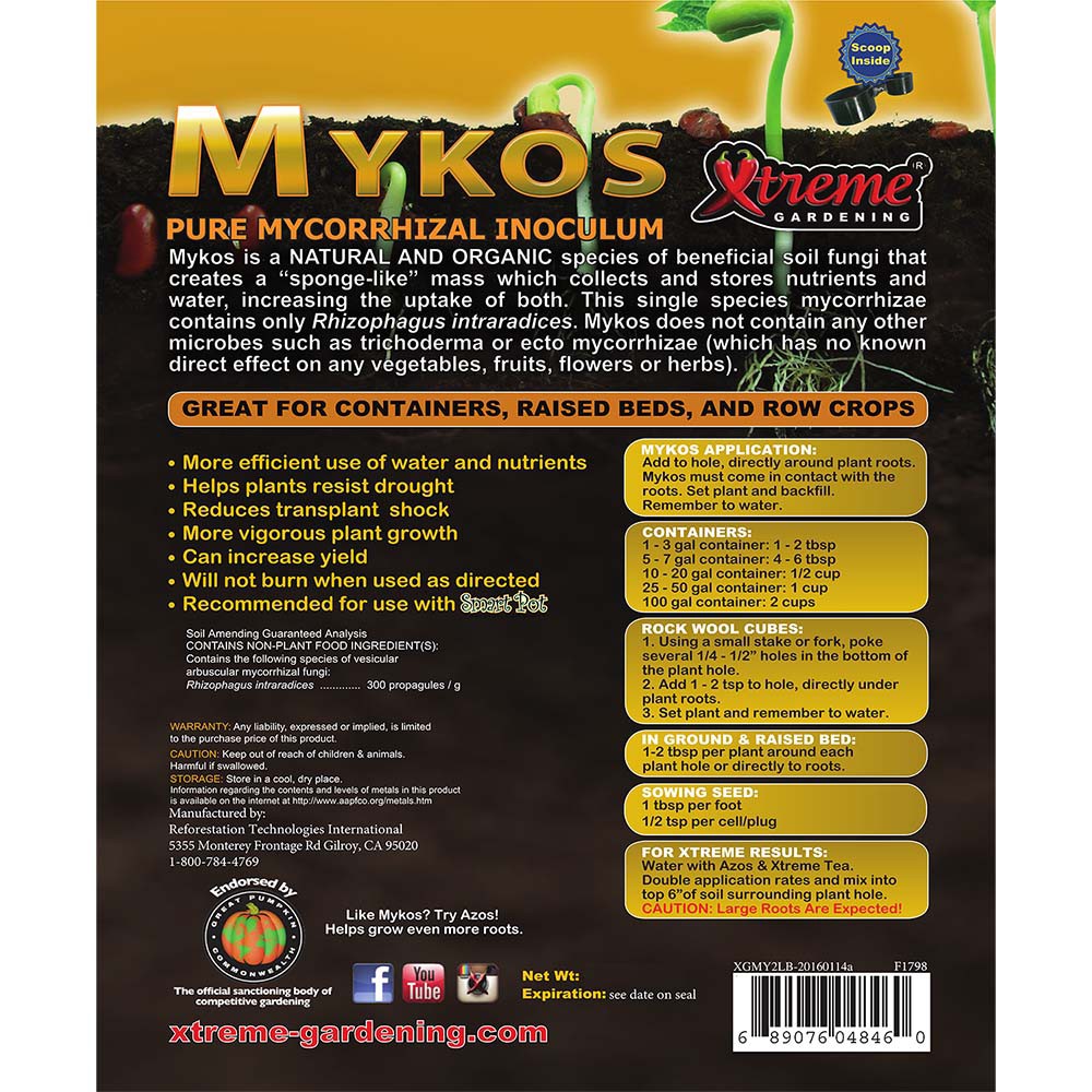 2 Count 100 g Xtreme Gardening Mykos Pure Mycorrhizal Inoculant 