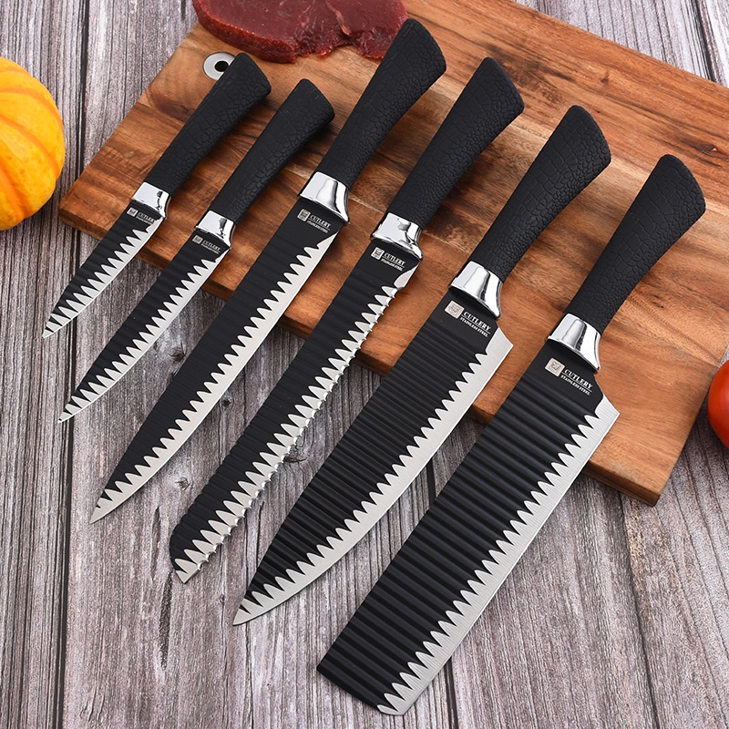 Embossed Kitchen Knife Set Stainless Steel Chef Knife Small Kitchen