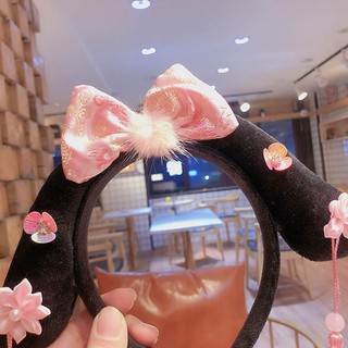 Bobora New Year's Chinese Style Flower Tassel Lattice Hair Ornament Children's Hair Hoop Tang Suit Headband #8