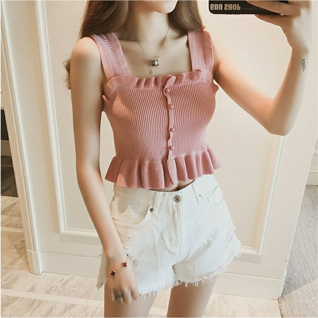 korean sleeveless top