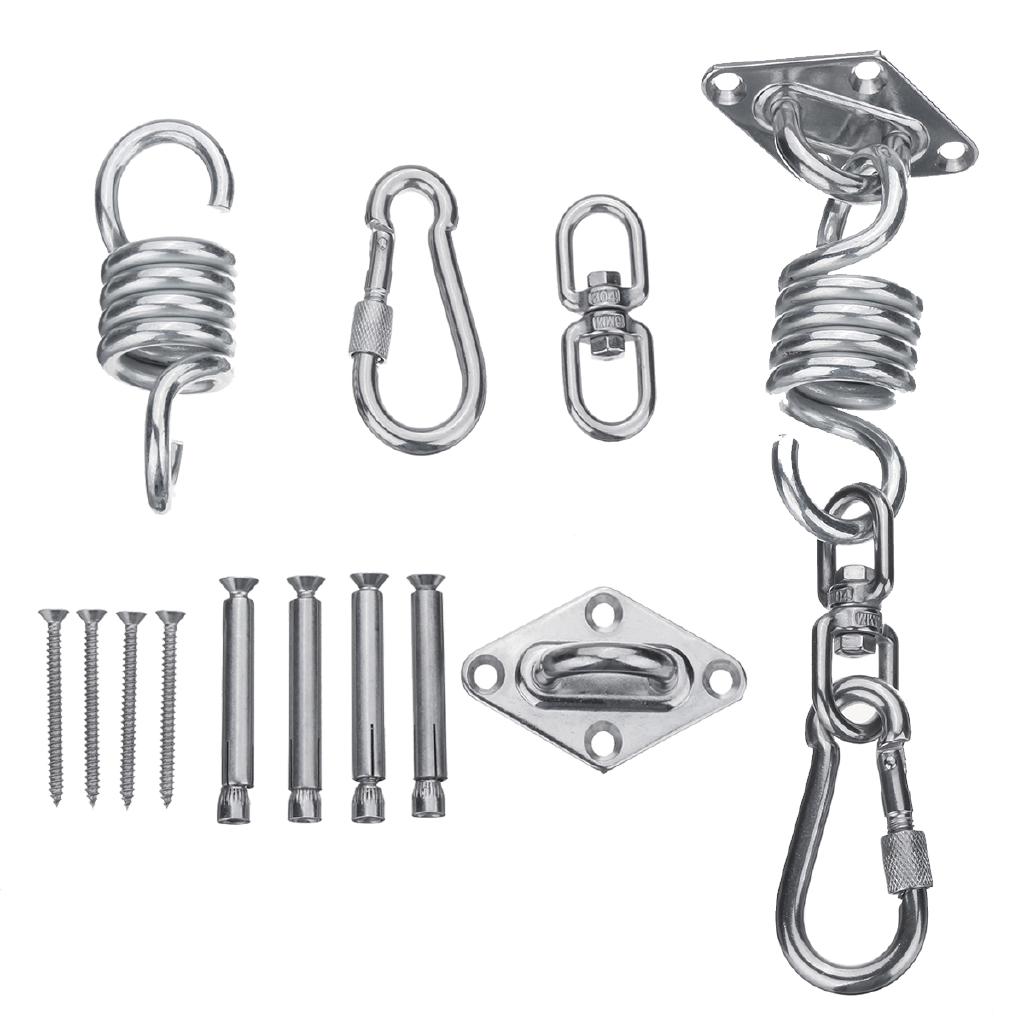 Hammock Chair Hanging Kit Ceiling Mount Spring Swivel Snap Hook