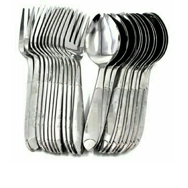 STSF 1 Dozen Stainless Steel Spoon and Fork Cutleries 12pcs Cutlery