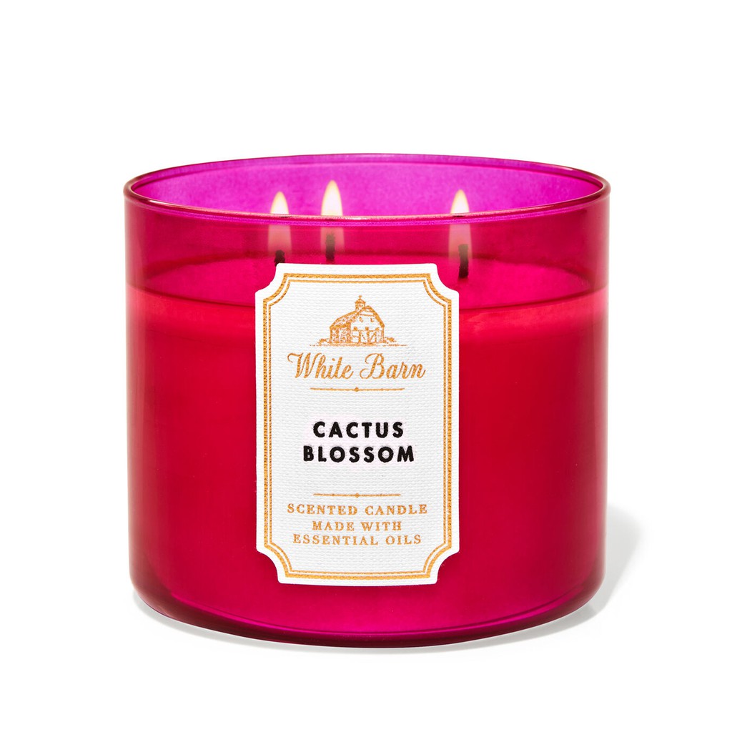 Similar Scents Bath & Body Works White Barn Cactus Blossom 3-Wick Candle   14.5 Oz Fresh Scent Bath Body Works