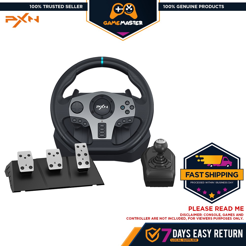 PXN V9 3 pedal 270 degree and 900 Degree Racing Steering Wheel Game ...