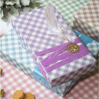 QJOQ.ph | (5pcs) Checkered gift wrapping paper retro nostalgic elegant size birthday Wrapping paper #4