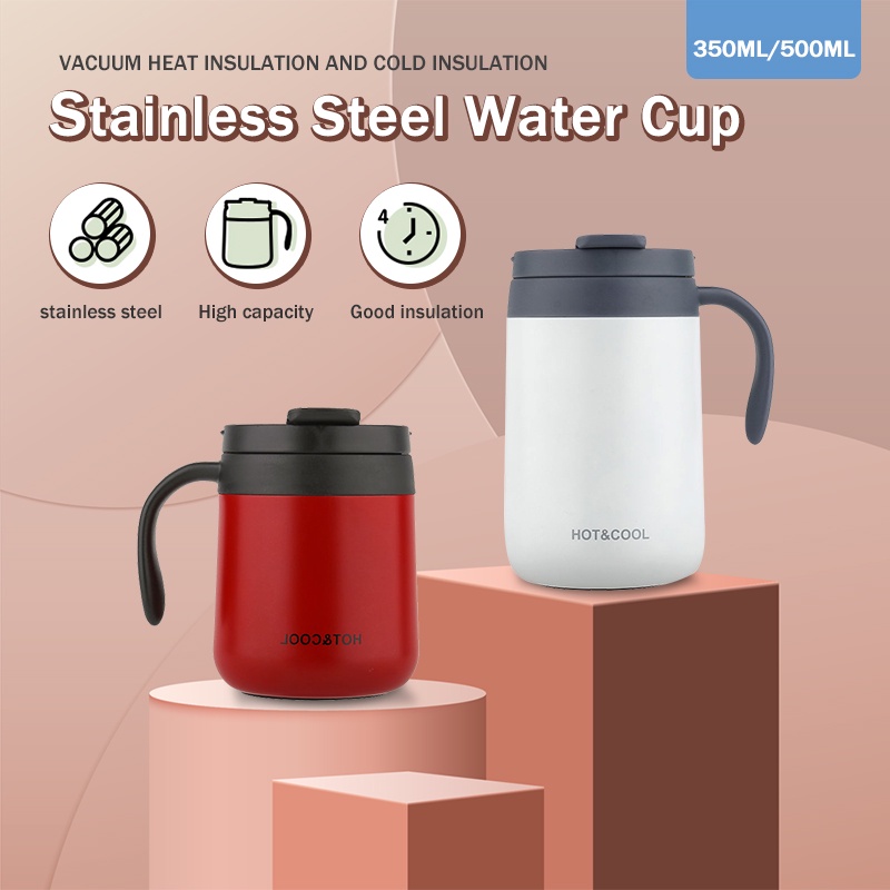 Stainless Steel Thermos Coffee Mugs 350/500ML Car Vacuum Flasks Travel Office Thermo Cup