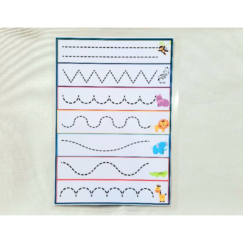 TRACEABLE LAMINATED Tracing Lines for kids(teacher pher) Shopee