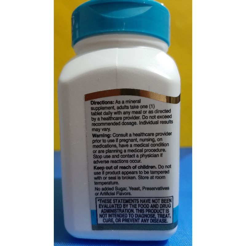Zinc 50 mg (Chelated) 110 Tablets EXPIRY: Nov. 2024