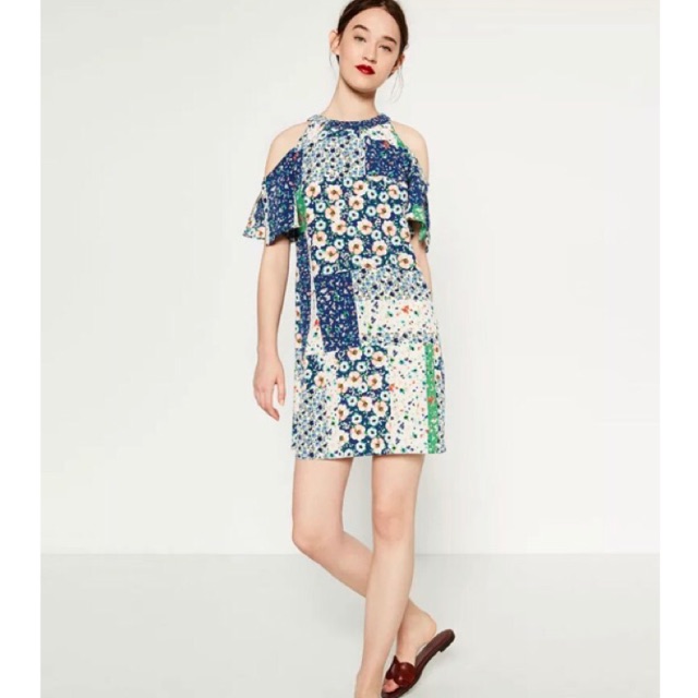 zara cold shoulder dress