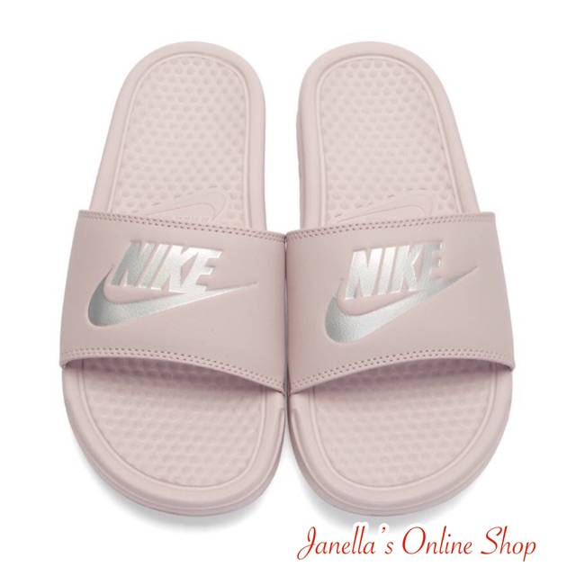 rose nike slides