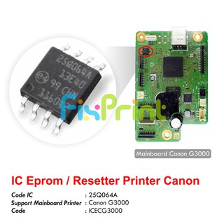 Reset Canon G3000 Printer IC, Canon G3000 Eeprom Resetter IC, G3000 Firmware Reset BIOS Counter ...