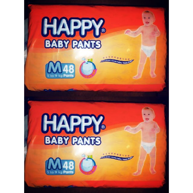 Happy Baby Diaper Pants Size Medium 48'sx 2 pack Total of 96 pcs