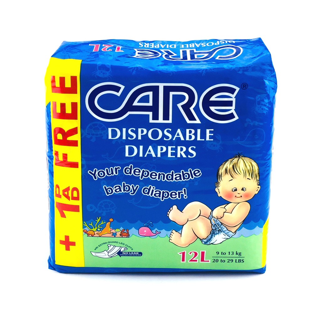 CARE Disposable Diapers 12's + 1 LARGE | Shopee Philippines