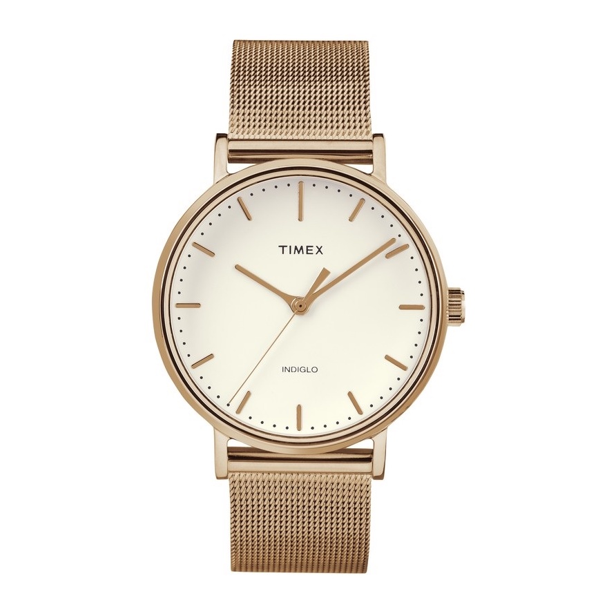 timex fairfield rose gold