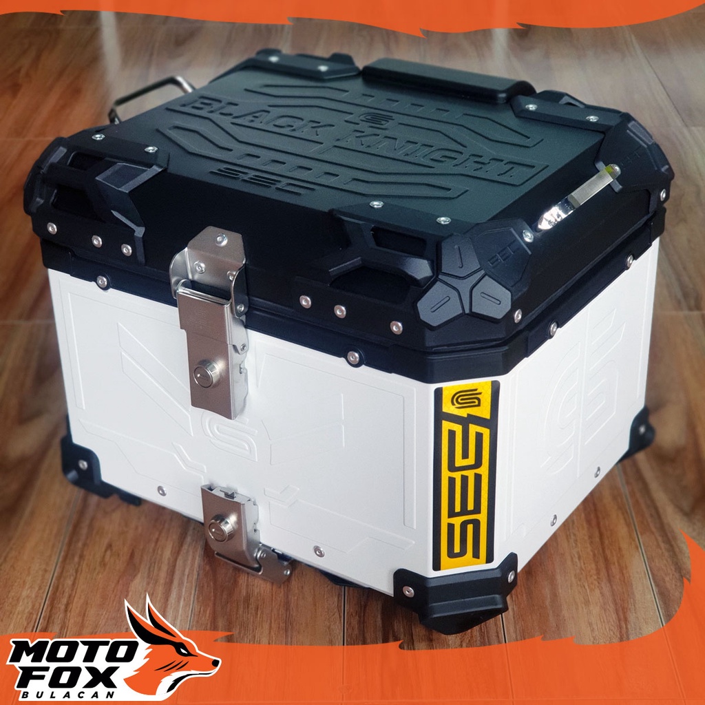 SEC Alloy Top box / Tail box with Backrest for Motorcycle | Shopee ...