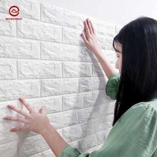 DIY Self Adhensive 3D  Brick  Wall Stickers Foam  Waterproof 