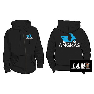Motor Angkas hail logo Customized Hoodie Jacket with zipper Motorclubs designs - Makapal Goodquality